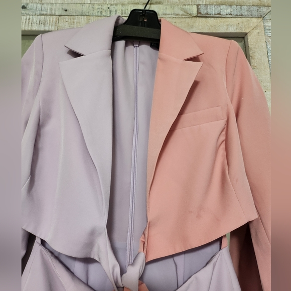 Lavish Alice Color Block Blazer Wrap Dress - Picture 14 of 16